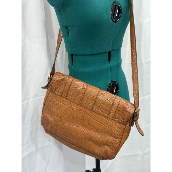 Ralph Lauren brown leather crossbody messenger bag | Sz OS - Picture 5 of 7